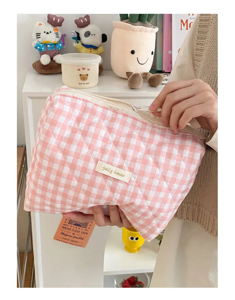 Bolsas de cosméticos de gran capacidad para mujer.
