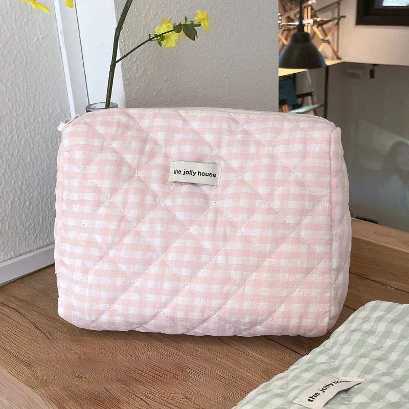 Bolsas de cosméticos de gran capacidad para mujer.