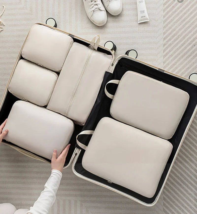 Set de 6 Organizadores de Viaje Compresibles e Impermeables para Maleta