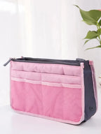 Bolsa de Maquillaje Multifuncional de Gran Capacidad | Doble Cremallera y Múltiples Bolsillos