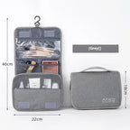 Neceser plegable, organizador, almacenamiento colgante, estuche de maquillaje para baño, bolsa de cosméticos, viaje para viajes de negocios