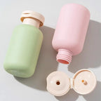 3 botellas dispensadoras de silicona de 100 ml con bomba de presión para viaje, accesorios portátiles de ABS, contenedor vacío a prueba de fugas para champú/loción