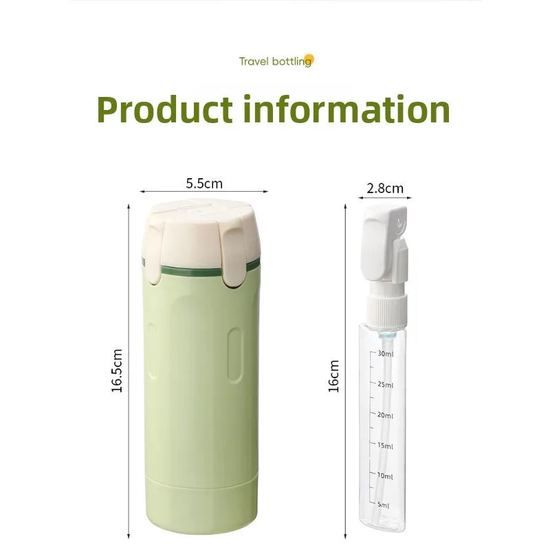 Botella de Viaje Recargable 4 en 1