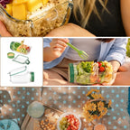 Contenedor para Ensaladas con Compartimento para Aderezo