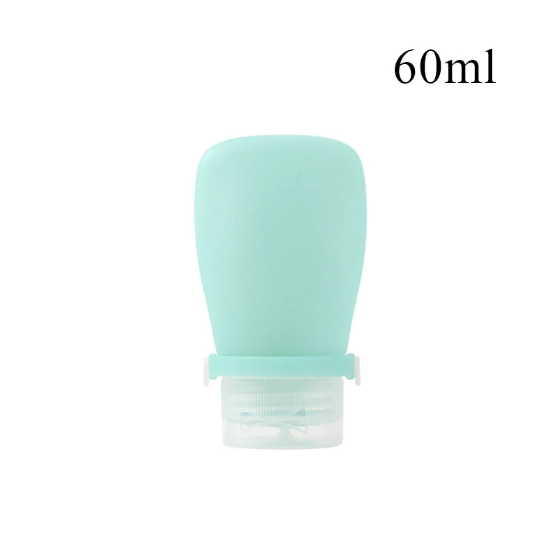 Botella de viaje de silicona portátil, almacenamiento de cosméticos