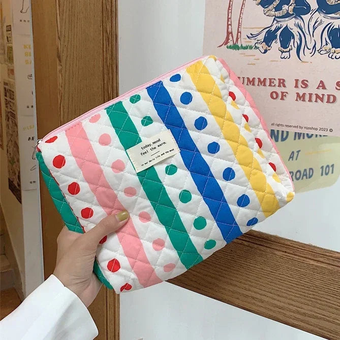 Bolsas de cosméticos de gran capacidad para mujer.