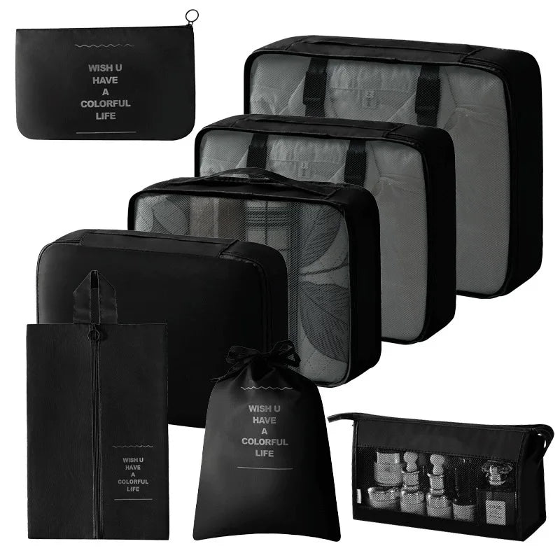 Conjunto de viaje, bolsas de almacenamiento, cubos de embalaje, dormitorios para estudiantes, bolsas de clasificación de ropa, artículos de tocador digitales, bolsa organizadora de zapatos