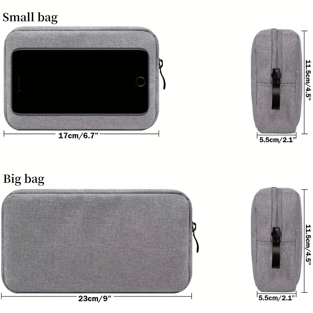 Bolsa de almacenamiento de accesorios digitales a prueba de agua, bolsa organizadora de viaje portátil.