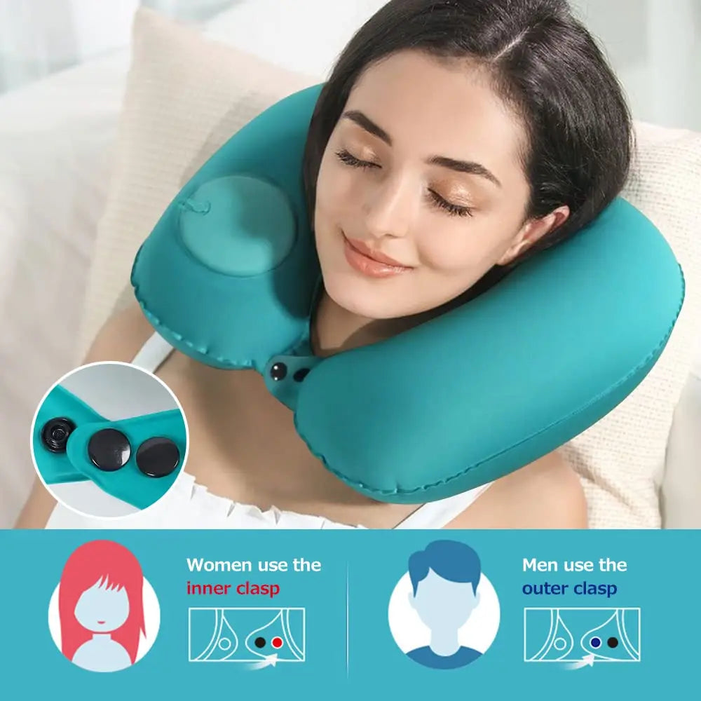 Almohada Inflable de Viaje para Cuello