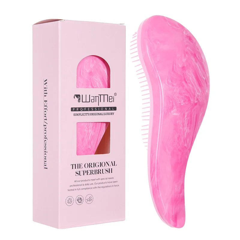 1 Uds. Cepillo para desenredar el cabello, peine suave para masaje del cuero