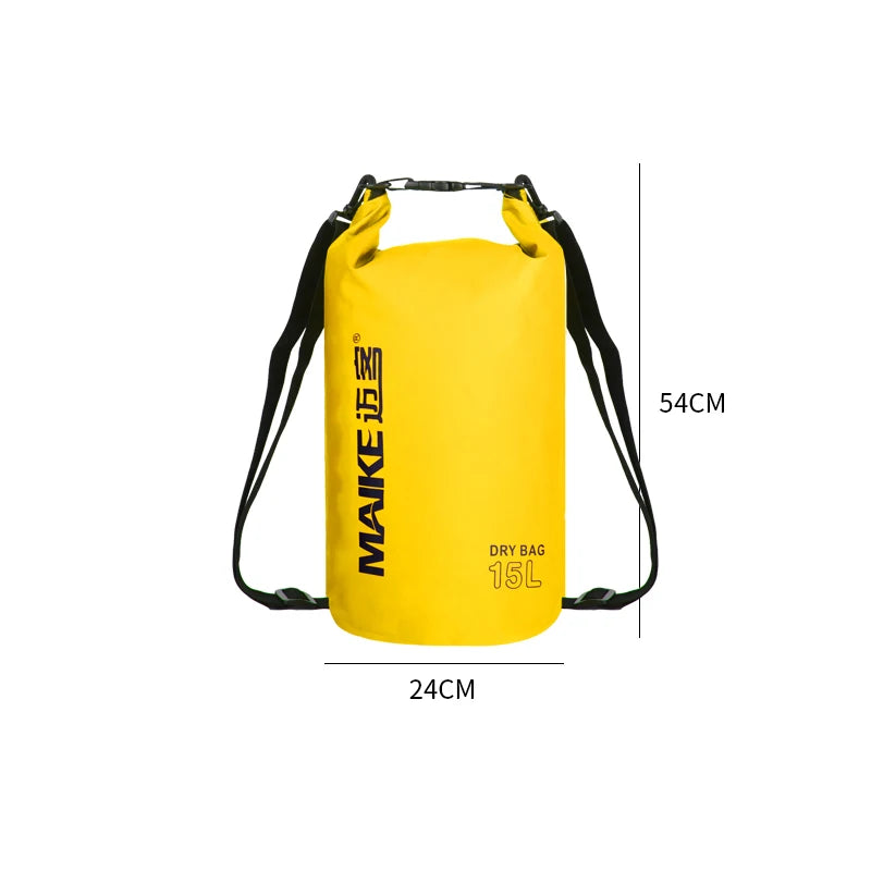 Mochila Seca Impermeable PVC | Kayak, Rafting y Natación | 5L, 10L y 15L