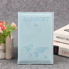 Funda de pasaporte de cuero PU para hombres y mujeres.