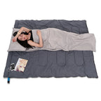 Viajes al aire libre Camping senderismo poliéster Pongee saco de dormir saludable forro con funda de almohada viaje de negocios ligero Hotel