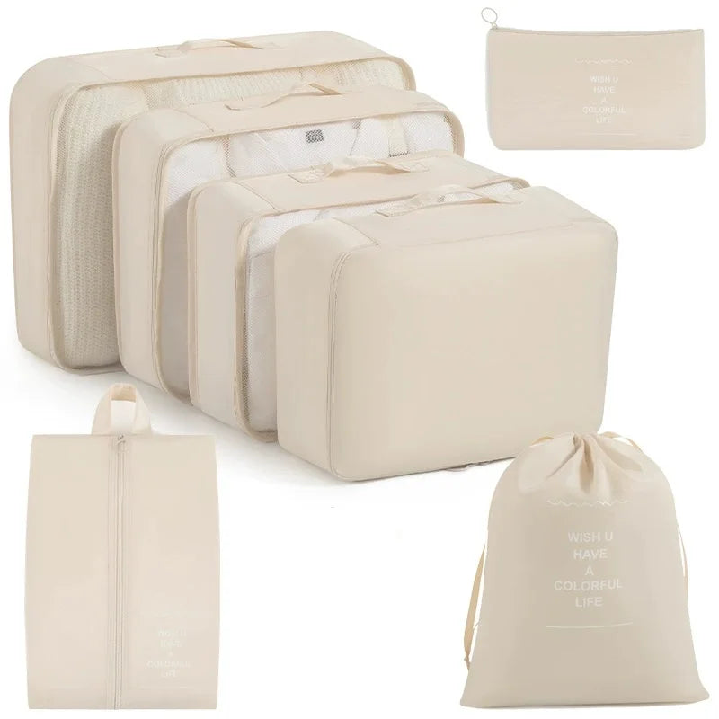 Conjunto de viaje, bolsas de almacenamiento, cubos de embalaje, dormitorios para estudiantes, bolsas de clasificación de ropa, artículos de tocador digitales, bolsa organizadora de zapatos