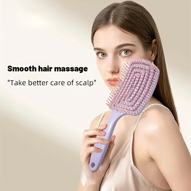 Peine de masaje para el cabello WANMEI, voluminizador y desenredante, con diseño hueco, herramientas de peinado para pelucas de cabello natural.