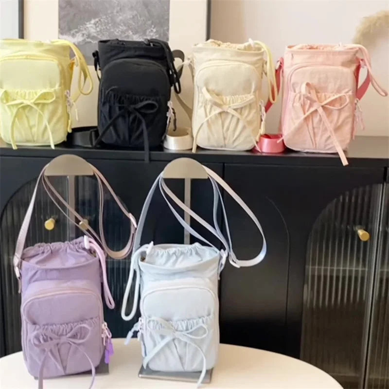 Nueva Bolsa Ligera para Teléfono Móvil, para Mujer, Deportiva, para Ciclismo, con Porta Botella de Agua, para Viajes, Diseño con Nudos