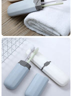 Caja de almacenamiento portátil para cubierta de cepillo de dientes, accesorios de baño, para uso diario al aire libre, viajes, senderismo, Camping, 1/4 unidades