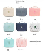Bolsa de maquillaje de viaje de alta calidad, organizador de artículos de tocador impermeable, Neceser para mujer, bolsa de lavado con gancho para baño, bolsa de almacenamiento de maquillaje con gancho