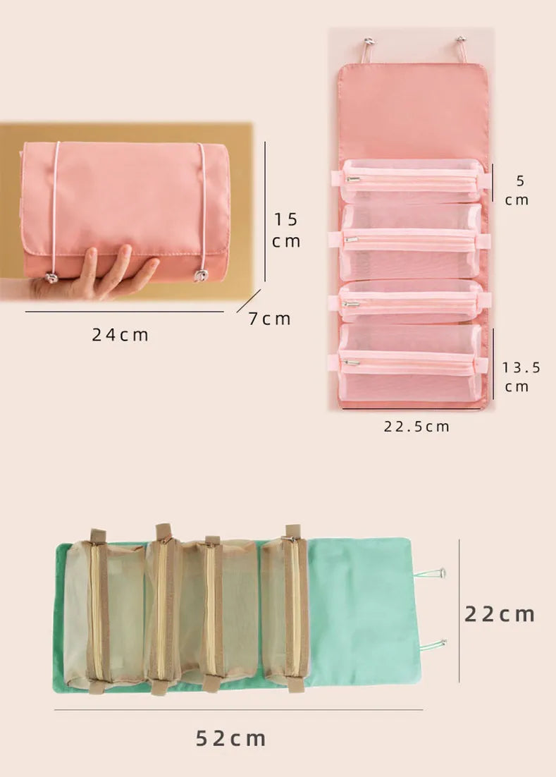 Bolsa de cosméticos 4 en 1 para mujer